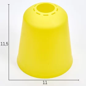 Плафон универсальный Цилиндр Е14Е27 лимонный 11х11х12см