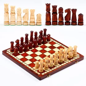 Шахматы польские Madon, ручная работа, 49 х 49 см, король h12.5 см пешка h-6.5 см