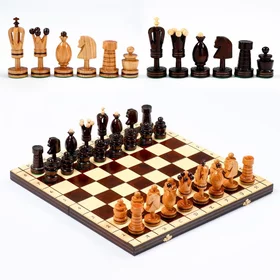 Шахматы польские Madon Королевские, 49 х 49 см, король h-12 см , пешка h-6 см