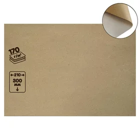 Крафт-бумага, 210 х 300 мм, 170 гм2, коричневая
