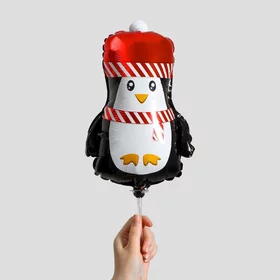 Шар фольгированный 12 Новогодний пингвинёнок