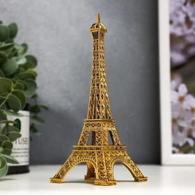 Сувенир металл Эйфелева башня золото 15х6х6 см