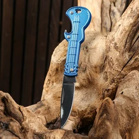 Нож перочинный складной Гитара 12см, клинок 50мм1,8мм, микс