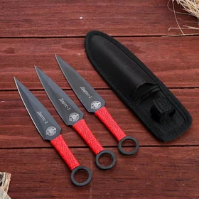 Набор ножей метательных Дартс-1 сталь - 420, рукоять - обмотка шнуром, 3 шт, 17 см