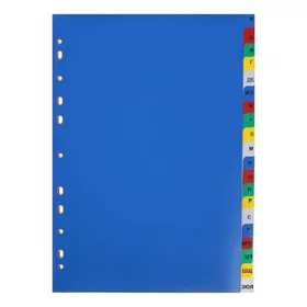 Разделитель листов А4, 20 листов, алфавитный А-Я, Office-2020, цветной, пластиковый
