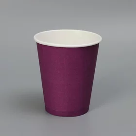 Стакан бумажный Фиолетовый для горячих напитков, 250 мл, диаметр 80 мм
