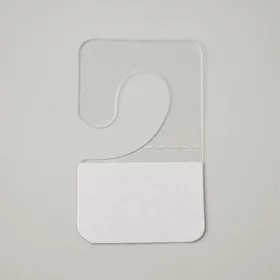 Крючок-вешалка самоклеящийся 2,54 см фас 100шт, цвет прозрачный