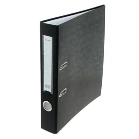 Папка-регистратор А4, 50 мм, Lamark, полипропилен, металлическая окантовка, карман на корешок, собранная, черная