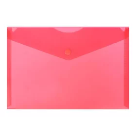 Папка-конверт на кнопке А5, 150 мкм, Calligrata, красная