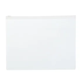 Папка-конверт на ZIP-молнии A5, 150 мкм, Calligrata, прозрачная, белая молния
