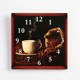 Часы настенные, серия Кухня, Ароматный кофе, дискретный ход