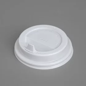 Крышка одноразовая для стакана Белая клапан, диаметр 80 мм