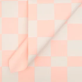 Пленка для цветов Шахматка, розовая, 0,58 х 0,58 м