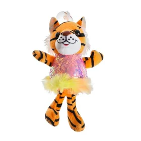 Мягкая игрушка Тигрица в платье, на присоске, цвета МИКС