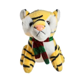 Мягкая игрушка Тигр в шарфе, на присоске, 11 см, цвета МИКС
