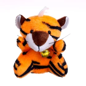 Мягкая игрушка Тигр с колокольчиком, на подвесе, цвета МИКС