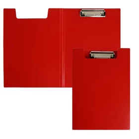 Папка-планшет с зажимом А4, 1.2 мм, Calligrata, пластик, красная клипборд с крышкой