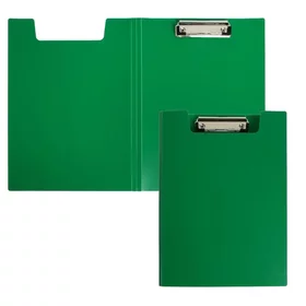 Папка-планшет с зажимом А4, 1.2 мм, Calligrata, пластик, зелёная клипборд с крышкой