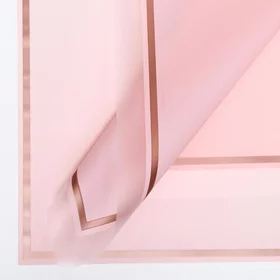 Пленка матовая Золотой квадрат, нежно розовый, 0,58 х 0,58 м