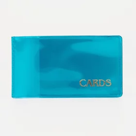 Визитница на 18 карт, цвет голубой