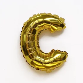 Шар фольгированный 16 Буква С, золото