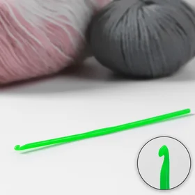 Крючок для вязания, d 3 мм, 14 см, цвет зелёный