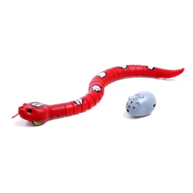 Змея радиоуправляемая Джунгли, работает от аккумулятора, цвет красный