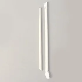 Трубочки для коктейля, бумажные, в индивидуальной упаковке, D 0,8 см, длина 24 см.