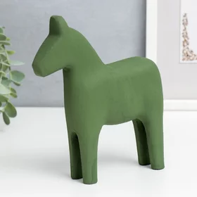 Сувенир дерево Конь зелёный матовый 18,5х4х16 см