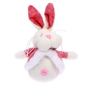 Мягкая игрушка Кролик, на подвесе, цвета МИКС