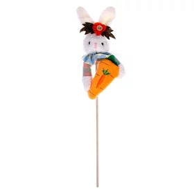 Мягкая игрушка-топпер Кролик с морковкой, виды МИКС