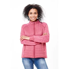 Молодежная стёганная куртка женская розового цвета, размер 44