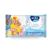 купить Влажные салфетки Aura Ultra Comfort, детские, 15 шт