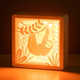 Световая картина-ночник Ленивец LED от батареек 3хАА USB 15,5x4,5x15,5 см RISALUX