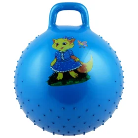 Мяч-прыгун с ручкой Девчонки и Мальчишки, массажный, d55 см, 420 г, цвета МИКС