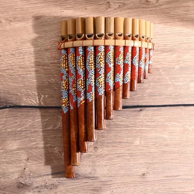 Духовой деревянный инструмент флейта Пана