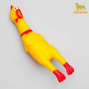 купить Игрушка пищащая Задумчивая курица малая, 16,5 см, жёлтая