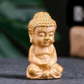 Фигура Будда песочное золото, 7см
