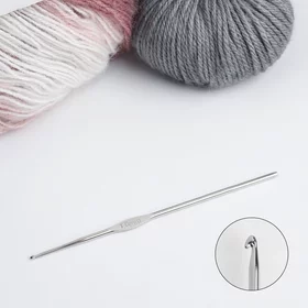 Крючок для вязания, железный, d 1 мм, 12,5 см