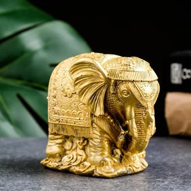 Фигура Индийский слон золото, 12х8х6см