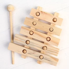Игрушка музыкальная Ксилофон, 5 тонов, 1 палочка, 14х13,2 см