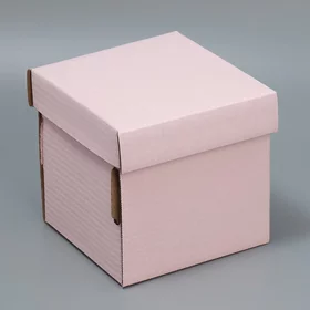 Складная коробка Розовая, 16.6 х 15.5 х 15.3 см