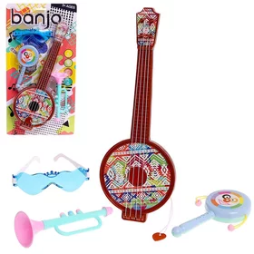 Набор музыкальных инструментов Банджо, 4 предмета, цвета МИКС