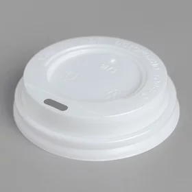 Крышка одноразовая для стакана Белая диаметр 75 мм
