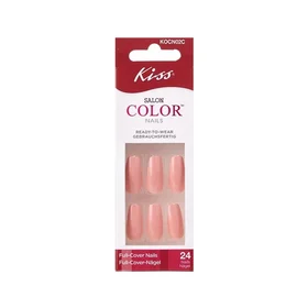 Набор накладных ногтей без клея Kiss KOCN02C Карамелька средняя длина, 24 шт