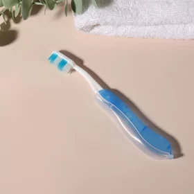Зубная щётка, складная, 18,3 см, цвет синийбелый