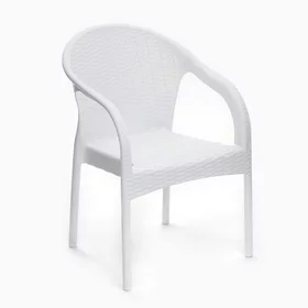 Кресло садовое Ротанг 64 х 58,5 х 84 см, белое