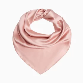 Платок однотонный, цвет светло-розовый, размер 70х70