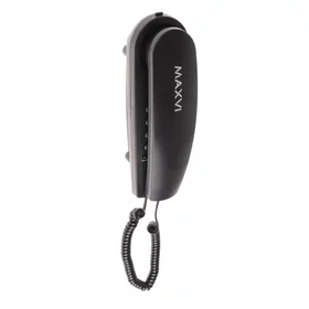 Проводной телефон Maxvi CS-01, повтор номера, отключение микрофона, тональный набор черный