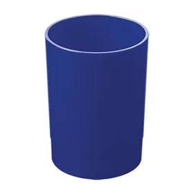 Стакан для пишущих принадлежностей СТАММ Лидер, пластиковый, круглый, синий
